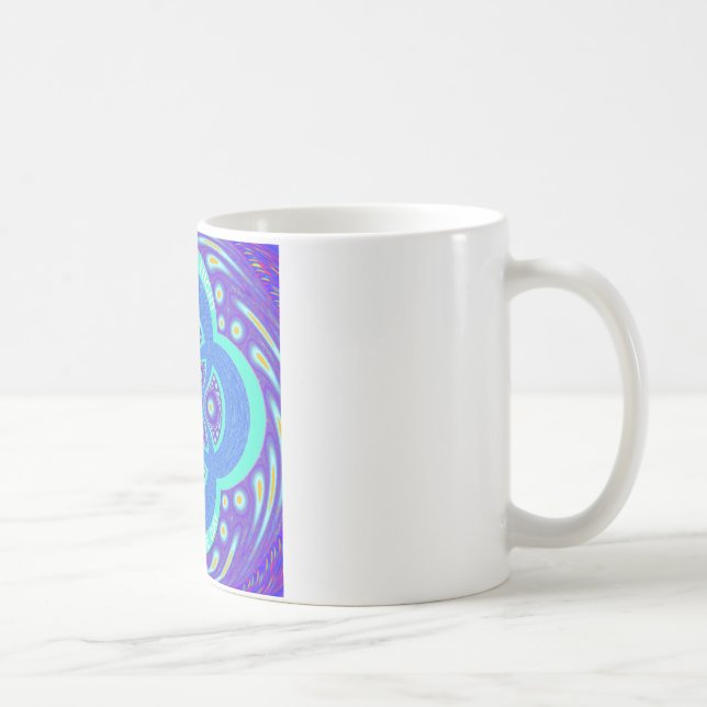 Fackisk, afrikansk Blue Mandala-Flora Kaffemugg (Höger)