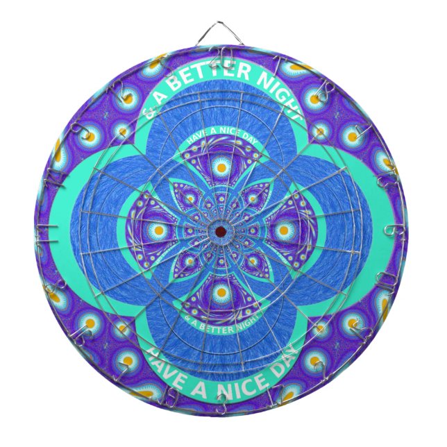 Fackisk, afrikansk Blue Mandala-Flora Piltavla (Framsidan)