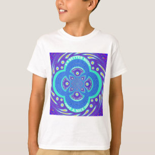Fackisk, afrikansk Blue Mandala-Flora T Shirt