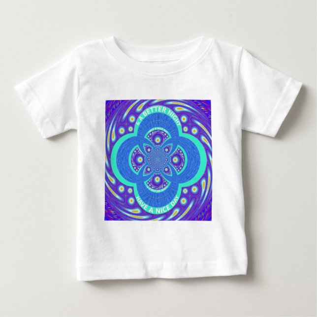 Fackisk, afrikansk Blue Mandala-Flora Tee (Framsida)