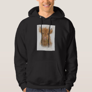 Fackisk högland Cow Calf Farm Countryside Hoodie