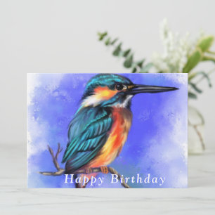 Fackisk Kingfisher Bird - Grattis på födelsedagen