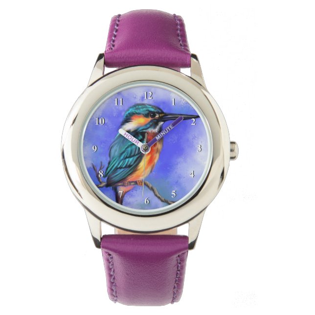 Fackisk Kingfisher Bird Watch Armbandsur (Framsida)