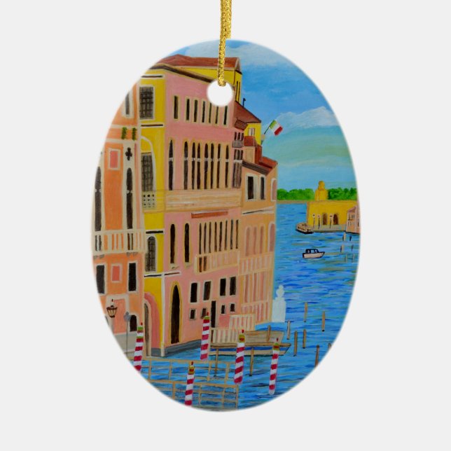 Fackisk Venedig 2 Julgransprydnad Keramik (Framsidan)