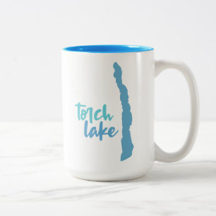 Fackla sjö, Kalkaska County, Michigan Två-Tonad Mugg