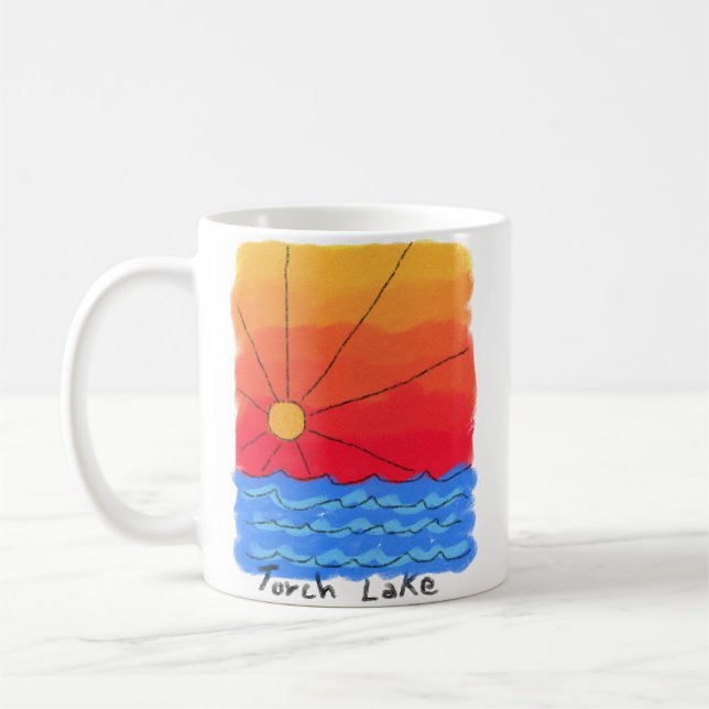 Fackla sjösoluppgång kaffemugg (Vänster)