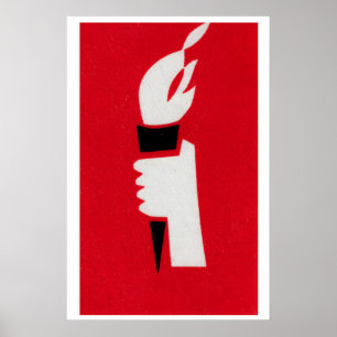 Fackla - Tändsticksaskutskrift - Estetisk Väggkons Poster