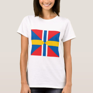 Facklig flagga för norgesverige tee shirt