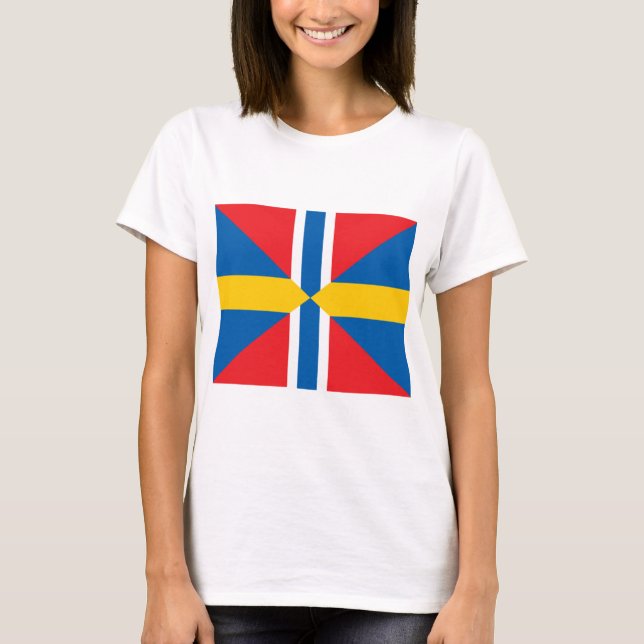 Facklig flagga för norgesverige tee shirt (Framsida)