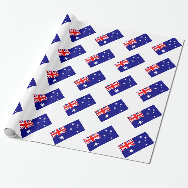 Facklig jack för australiensiskt flaggamönster presentpapper (Utrullad)