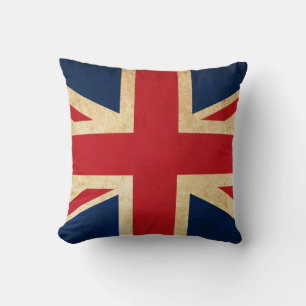 Facklig jack för vintageGrungeUnited Kingdom Kudde