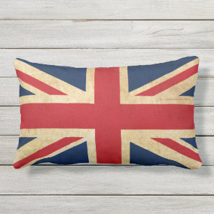 Facklig jack för vintageGrungeUnited Kingdom Utomhuskudde