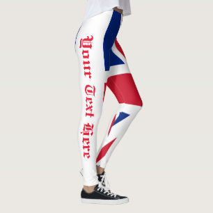 Facklig jack Storbritannien din text Leggings