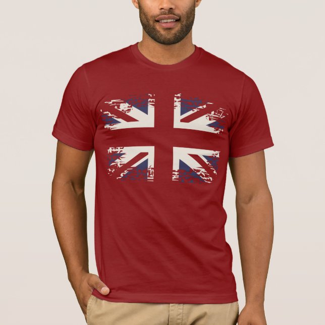 Facklig jack (UK-flagga), grungestil T-shirt (Framsida)