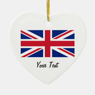 Facklig jackflagga av Storbritannien den hängande Julgransprydnad Keramik