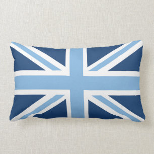 Facklig jackflagga i himmel och marinblått lumbarkudde