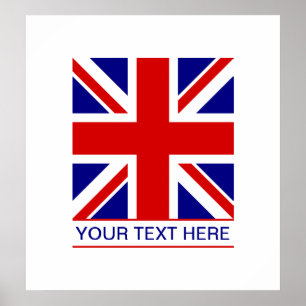 Facklig jackflaggaplus din text poster