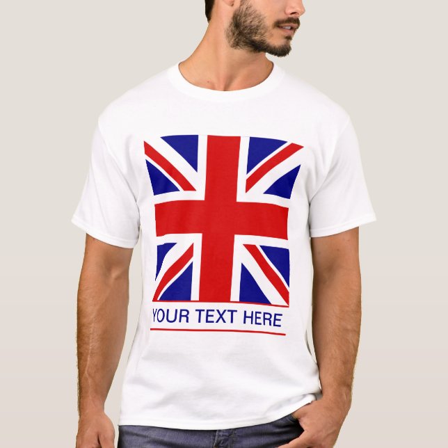 Facklig jackflaggaplus din text tee shirt (Framsida)