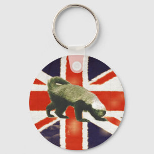 Facklig jackhoney badger grundläggande Keychain Nyckelring