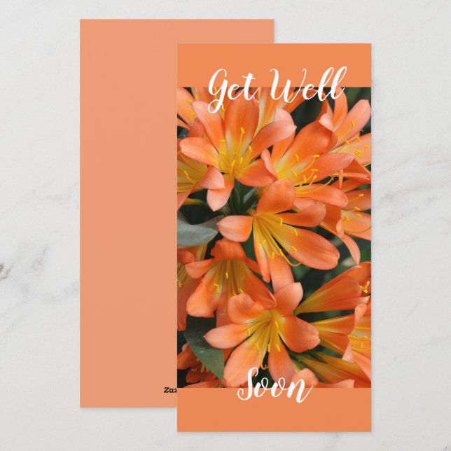 Facklig Orange Kaffir Lily Flowers Julkort (Fram/baksida)