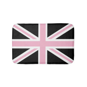 Facklig rosa och svart jackUK-flagga Badrumsmatta