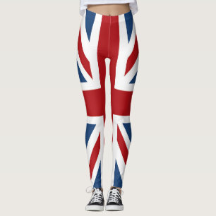 Facklig rött vitt blått jackUK-flagga Leggings