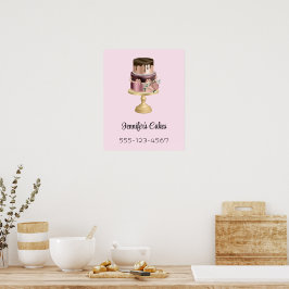 Facklig Shiny Glam Party Cake Business Poster