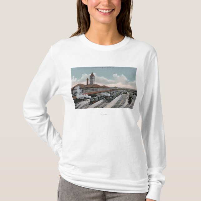 Facklig sida för bussgaragejärnvägnorr tee shirt (Framsida)