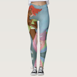 Facklig Sjöjungfru Chic Fullt Art Print Leggings
