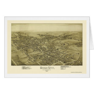 Facklig stad, panorama- karta för PA - 1895 Hälsningskort