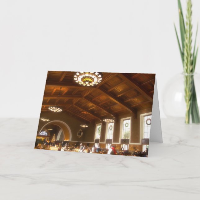 Facklig stationjulkort helgkort (Framsida)