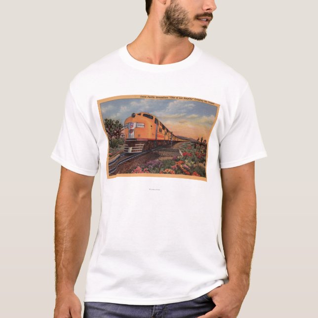 Facklig Stillahavs- järnväg "stad av Los Angeles T-shirt (Framsida)