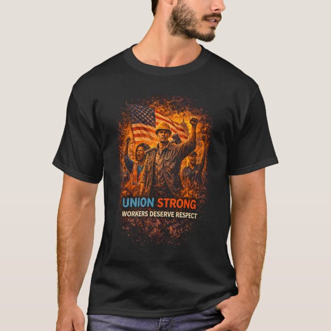 Facklig styrka på uppgång t shirt (Framsida)
