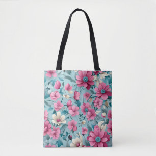 Facklig Vector Blommigt Flowers Seamless Mönster Tygkasse