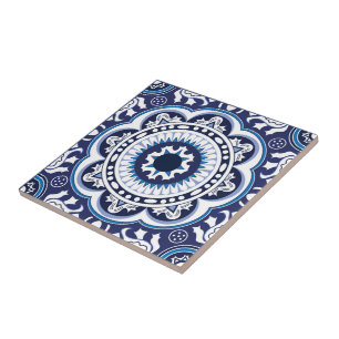 💙 🤍 Facklig Vintage Mediterranean Azulejos Kakelplatta