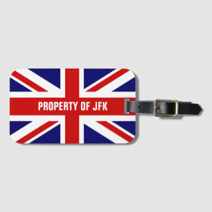 Fackliga den monogrammed jackflagga reser bagagebricka