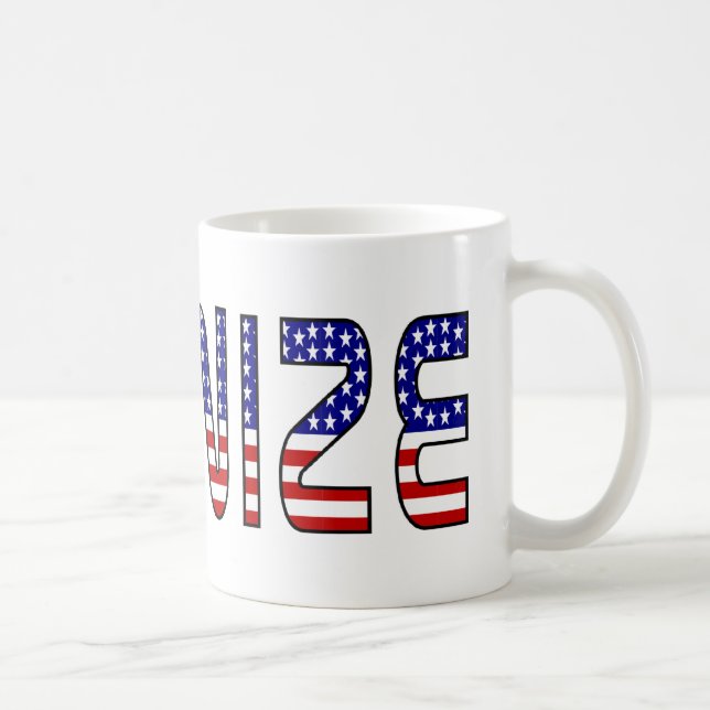 Fackliga i USA:s flaggas färger Kaffemugg (Höger)