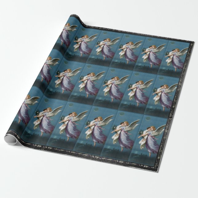 Fackning av Papper guardian Angel-målning Presentpapper (Utrullad)