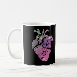 Facksam riktig human Heart-grafik Medicinsk anatom Kaffemugg