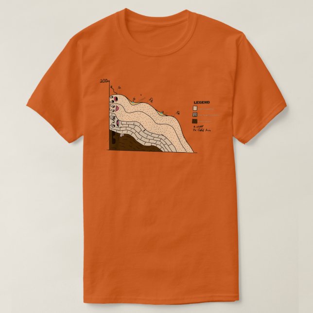 Facksektionen Geological kor för geologi student T Shirt (Design framsida)