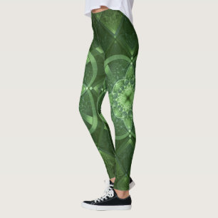 Facktal Grönt Celtic Mönster Leggings