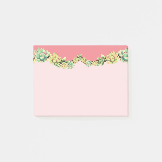 Fäcky Notes Bohemian Cactus Succulents Dessert Ca Post-it Block (Framsida)