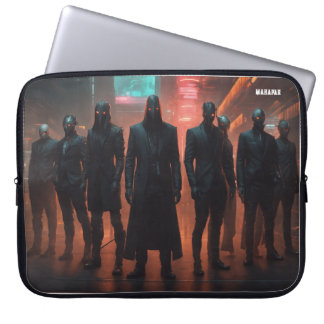 "Facless Assembly: The Suited Horrors Collective" Laptop Fodral