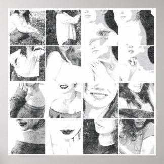 Facless Collage Poster