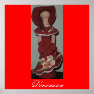 Facless Dominican Ceramic Doll, Muneca sin Rostro Poster