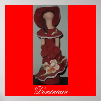 Facless Dominican Ceramic Doll, Muneca sin Rostro Poster