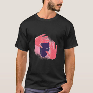 Facless Händer Creepy Tittar T Shirt