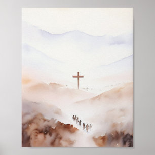 Facless Jesus Art - Minimalist Home Dec Poster