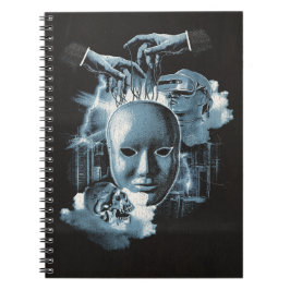 Facless - Techno-Goth Streetwear Design Anteckningsbok