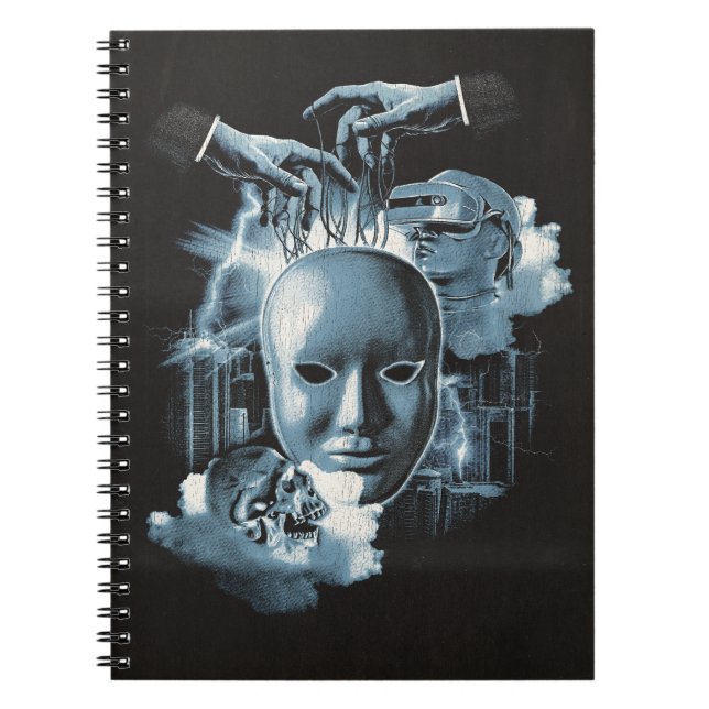 Facless - Techno-Goth Streetwear Design Anteckningsbok (Framsidan)